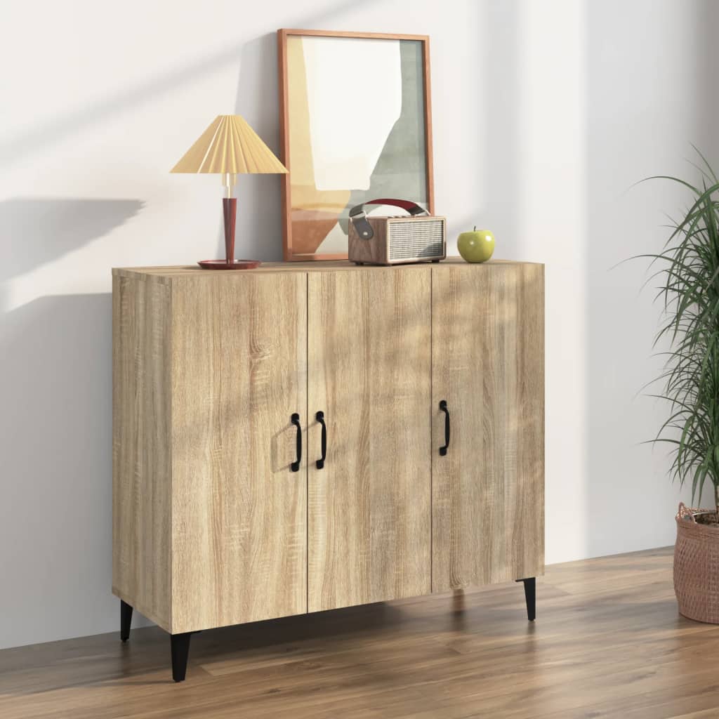 Berkfield Sideboard Sonoma Oak 90x34x80 cm Engineered Wood