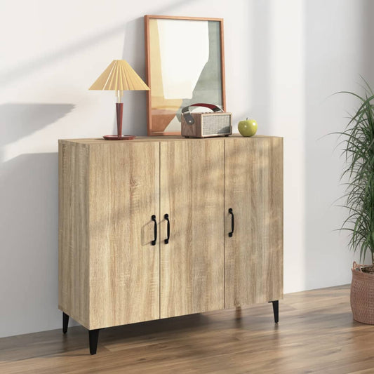 Berkfield Sideboard Sonoma Oak 90x34x80 cm Engineered Wood