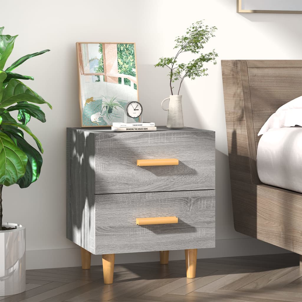 Berkfield Bed Cabinet Grey Sonoma 40x35x47.5 cm