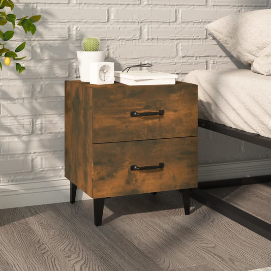 Berkfield Bedside Cabinet Smoked Oak 40x35x47.5 cm
