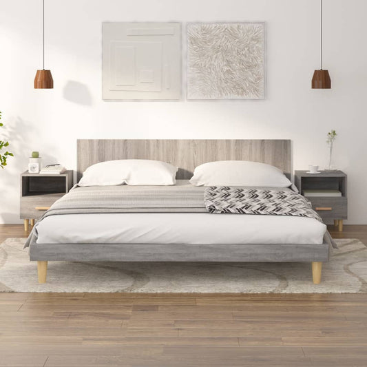 Berkfield Bedside Cabinets 2 pcs Grey Sonoma 40x35x47 cm