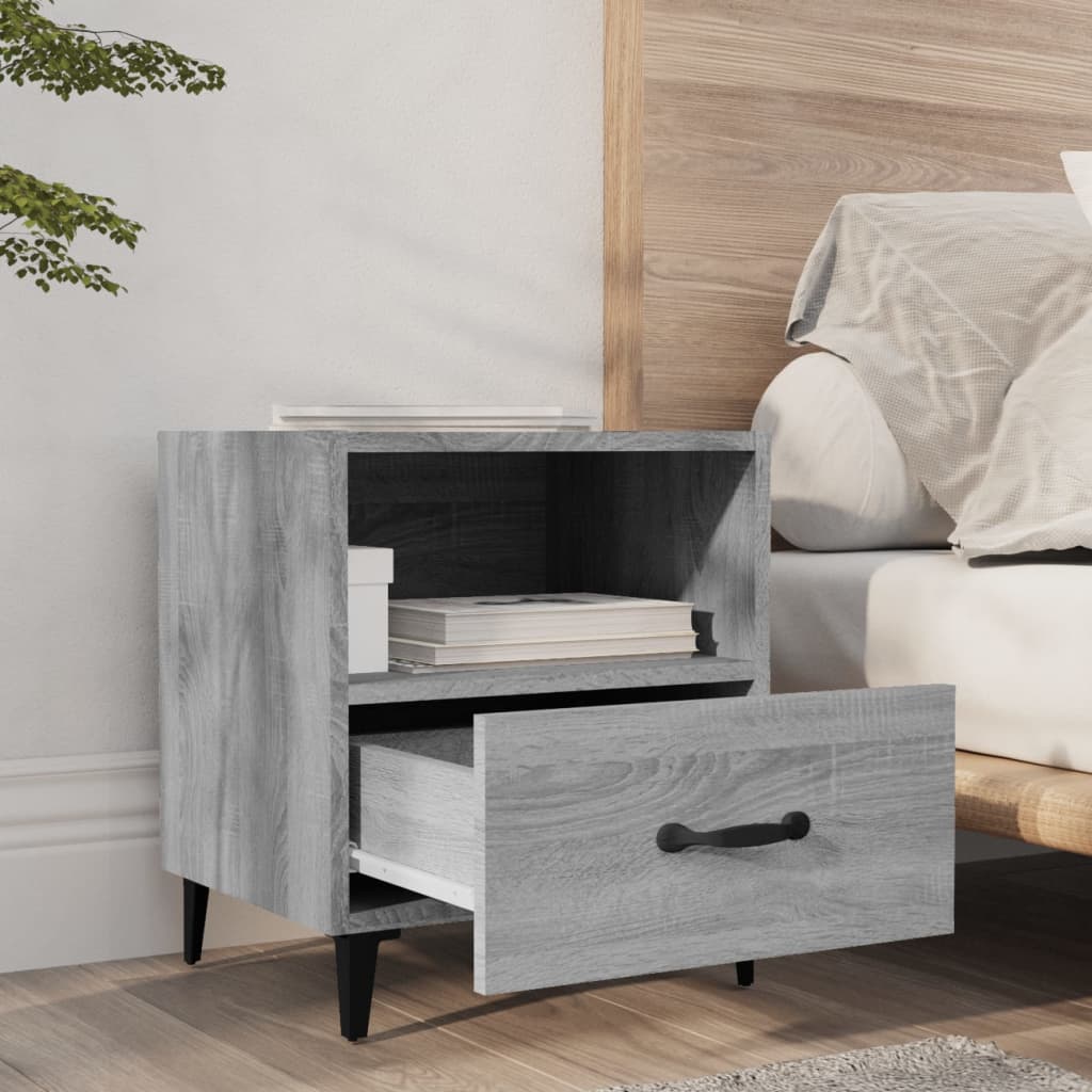 Berkfield Bedside Cabinet Grey Sonoma Engineered Wood