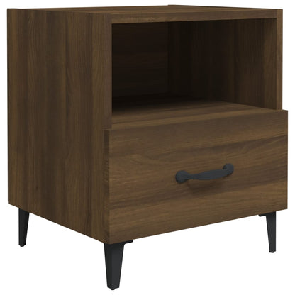 Berkfield Bedside Cabinet Brown Oak Engineered Wood