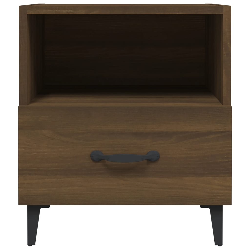 Berkfield Bedside Cabinet Brown Oak Engineered Wood