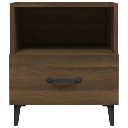 Berkfield Bedside Cabinet Brown Oak Engineered Wood
