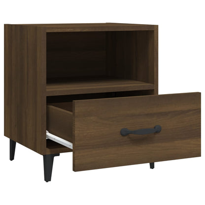 Berkfield Bedside Cabinet Brown Oak Engineered Wood