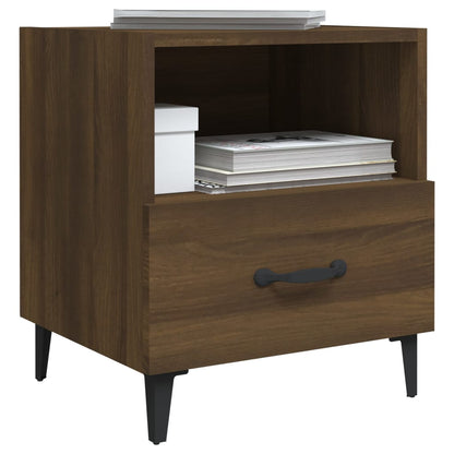 Berkfield Bedside Cabinet Brown Oak Engineered Wood