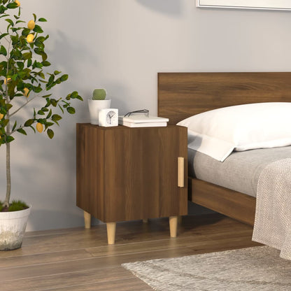 Berkfield Bedside Cabinet Brown Oak Engineered Wood
