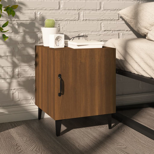 Berkfield Bedside Cabinet Brown Oak Engineered Wood