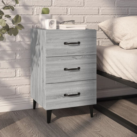 Berkfield Bedside Cabinet Grey Sonoma 40x40x66 cm Engineered Wood