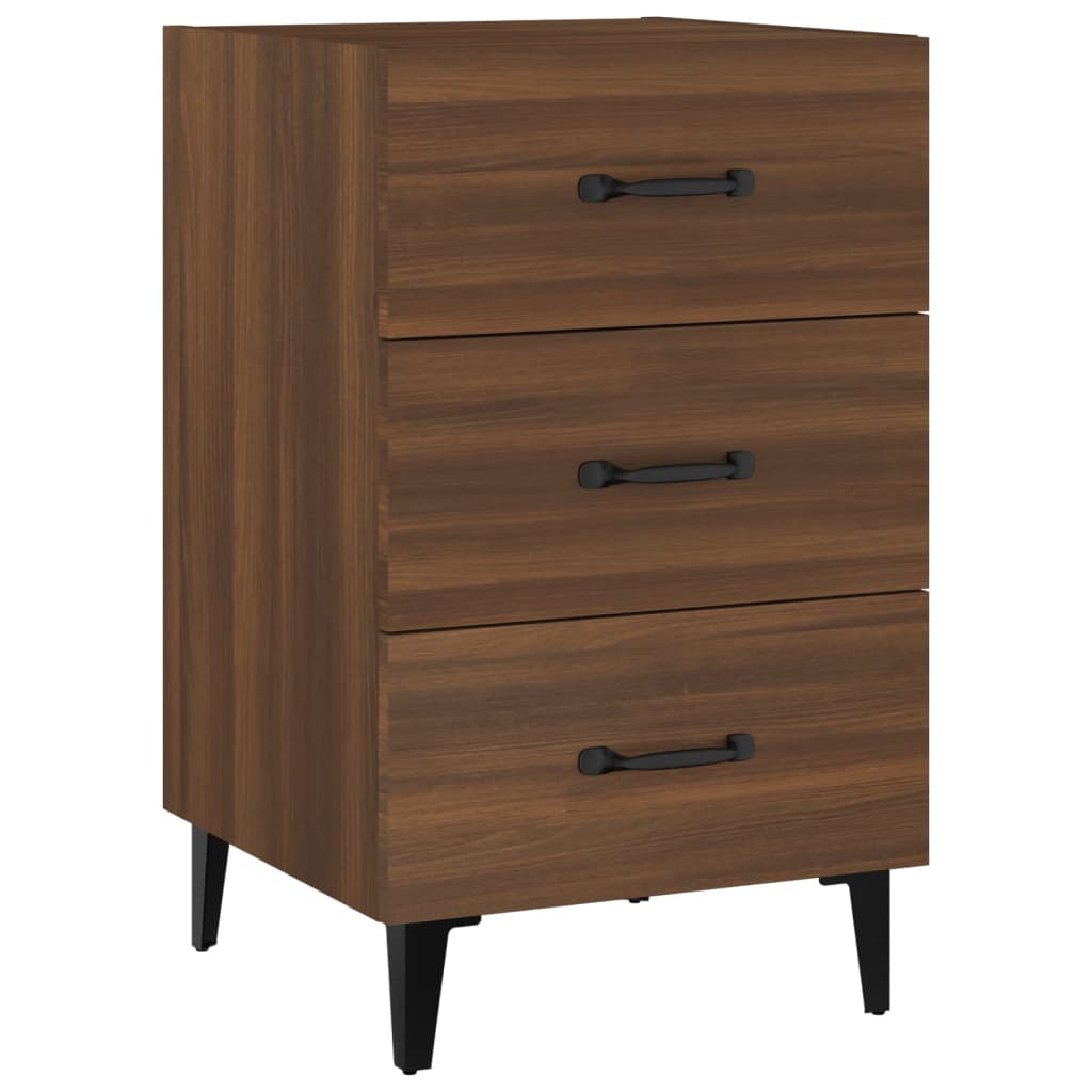 Berkfield Bedside Cabinet Brown Oak 40x40x66 cm Engineered Wood