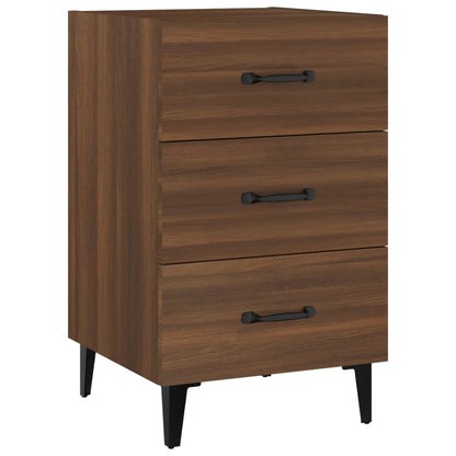 Berkfield Bedside Cabinet Brown Oak 40x40x66 cm Engineered Wood