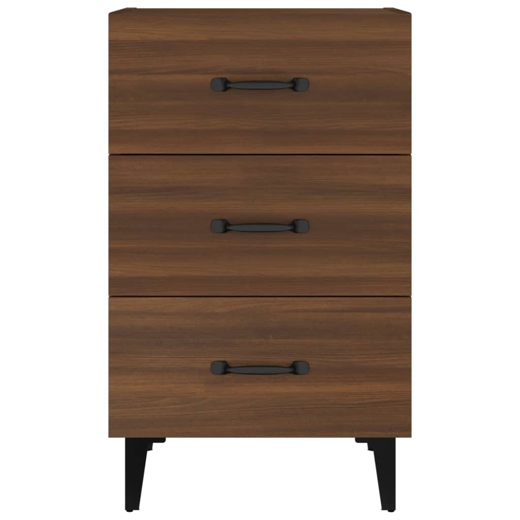 Berkfield Bedside Cabinet Brown Oak 40x40x66 cm Engineered Wood