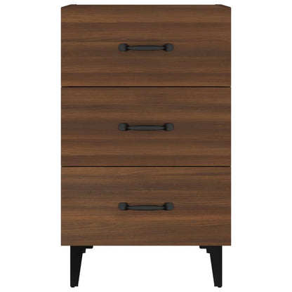 Berkfield Bedside Cabinet Brown Oak 40x40x66 cm Engineered Wood