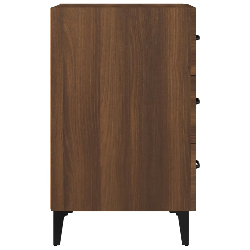 Berkfield Bedside Cabinet Brown Oak 40x40x66 cm Engineered Wood