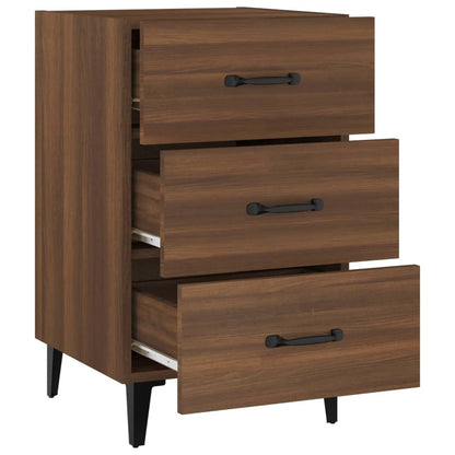 Berkfield Bedside Cabinet Brown Oak 40x40x66 cm Engineered Wood
