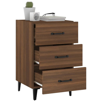 Berkfield Bedside Cabinet Brown Oak 40x40x66 cm Engineered Wood