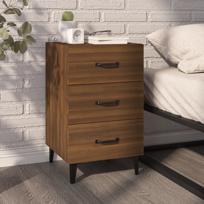 Berkfield Bedside Cabinet Brown Oak 40x40x66 cm Engineered Wood