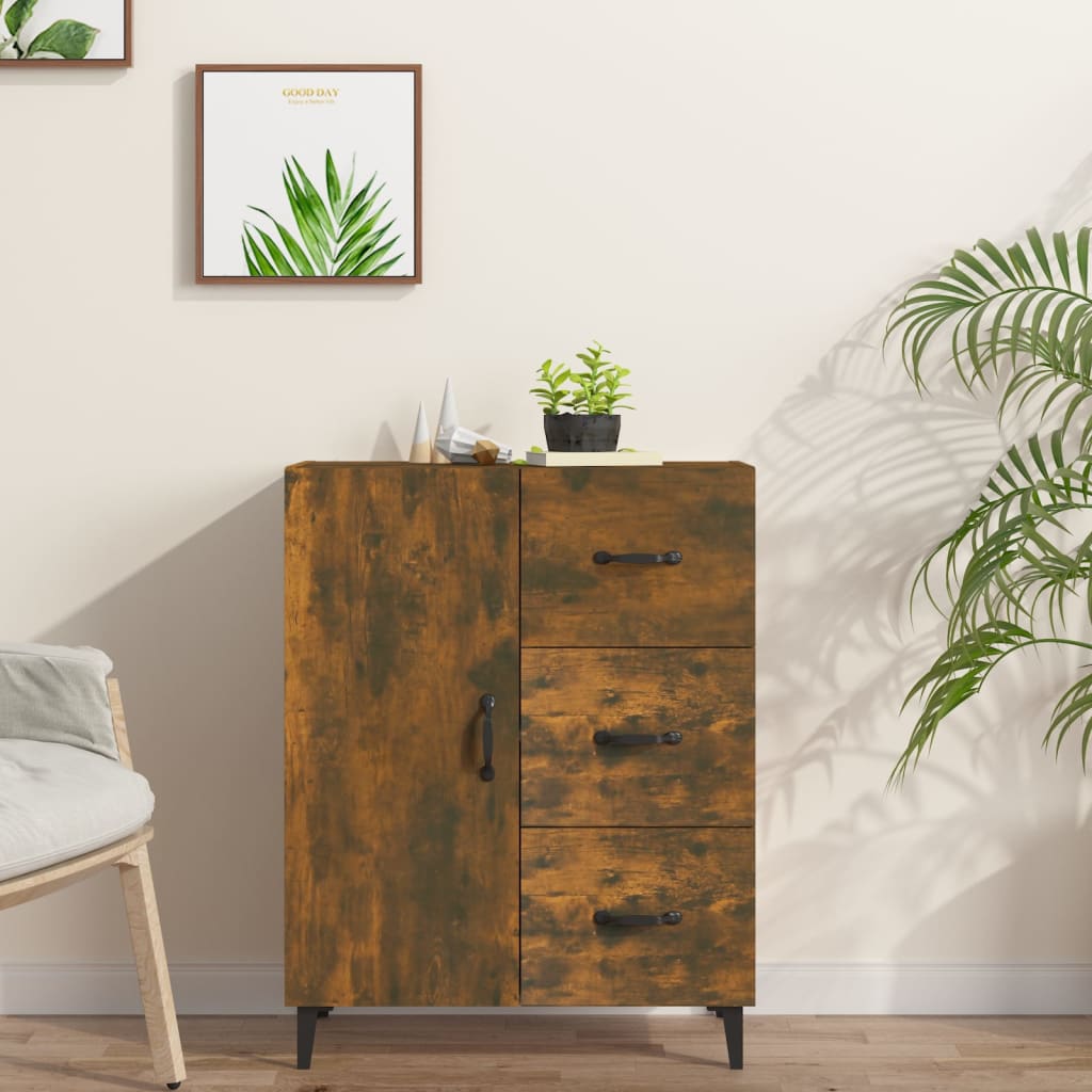 Berkfield Sideboard Smoked Oak 69.5x34x90 cm Engineered Wood