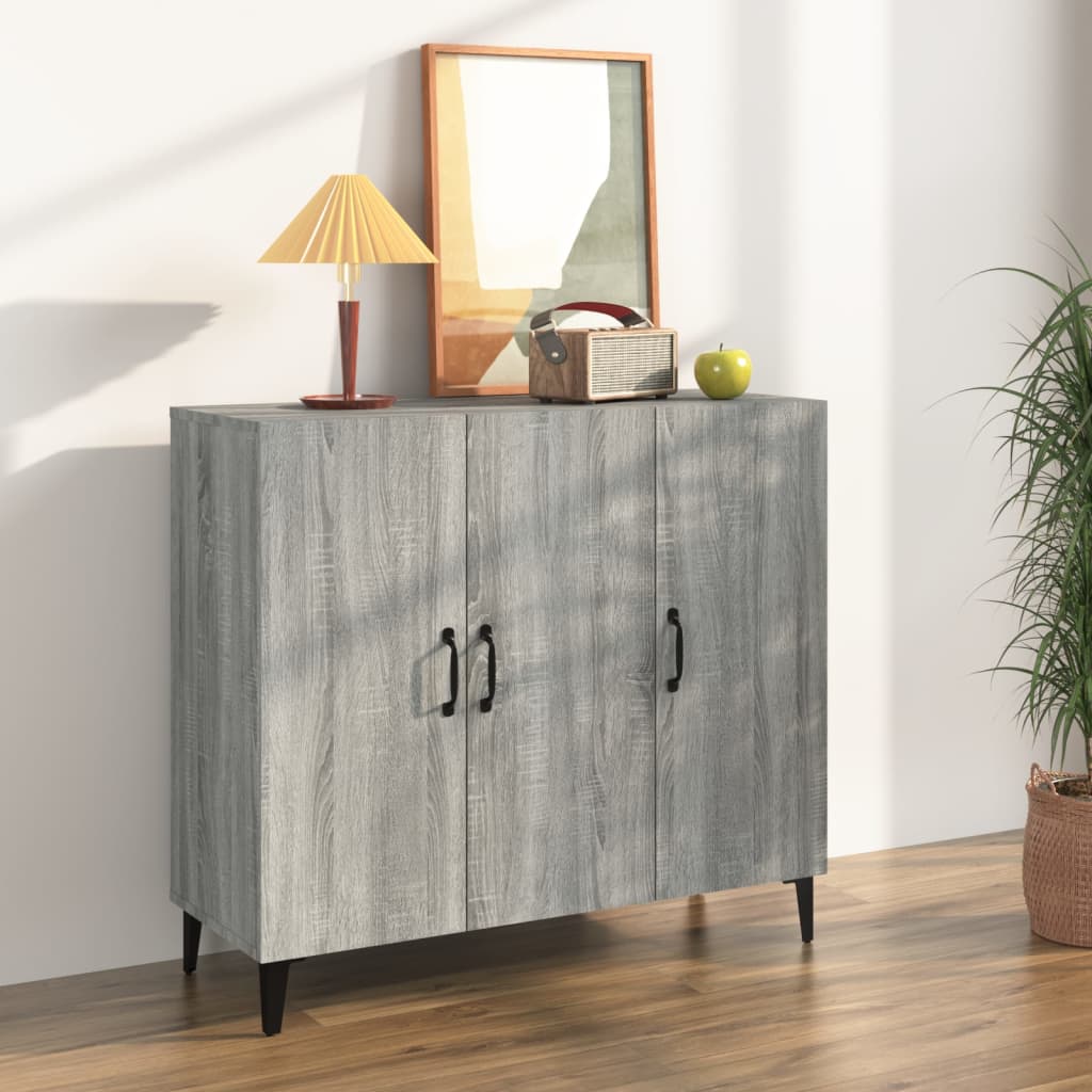 Berkfield Sideboard Grey Sonoma 90x34x80 cm Engineered Wood