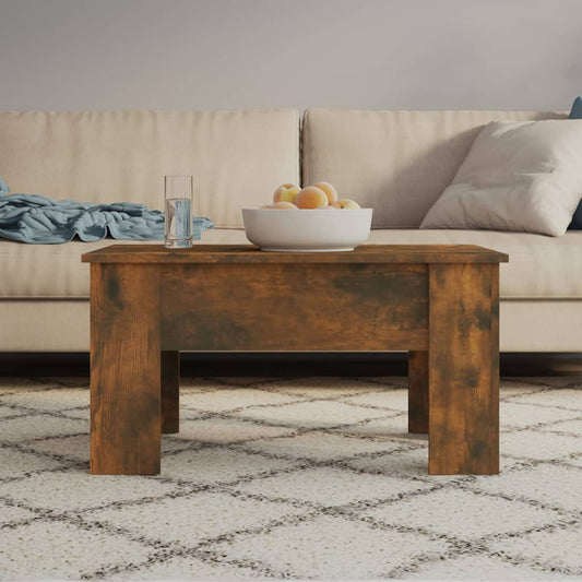 Berkfield Coffee Table Smoked Oak 79x49x41 cm Engineered Wood