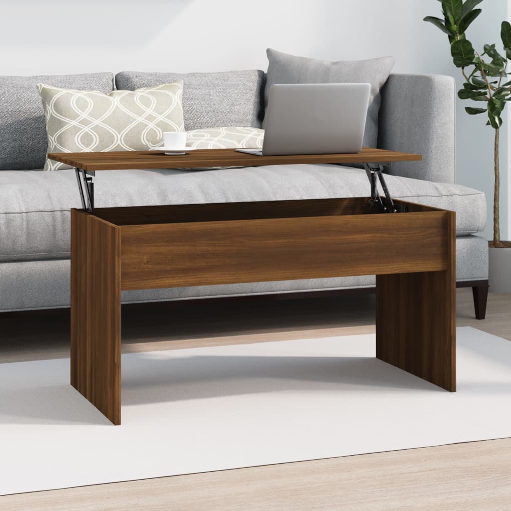 Berkfield Coffee Table Brown Oak 102x50.5x52.5 cm Engineered Wood