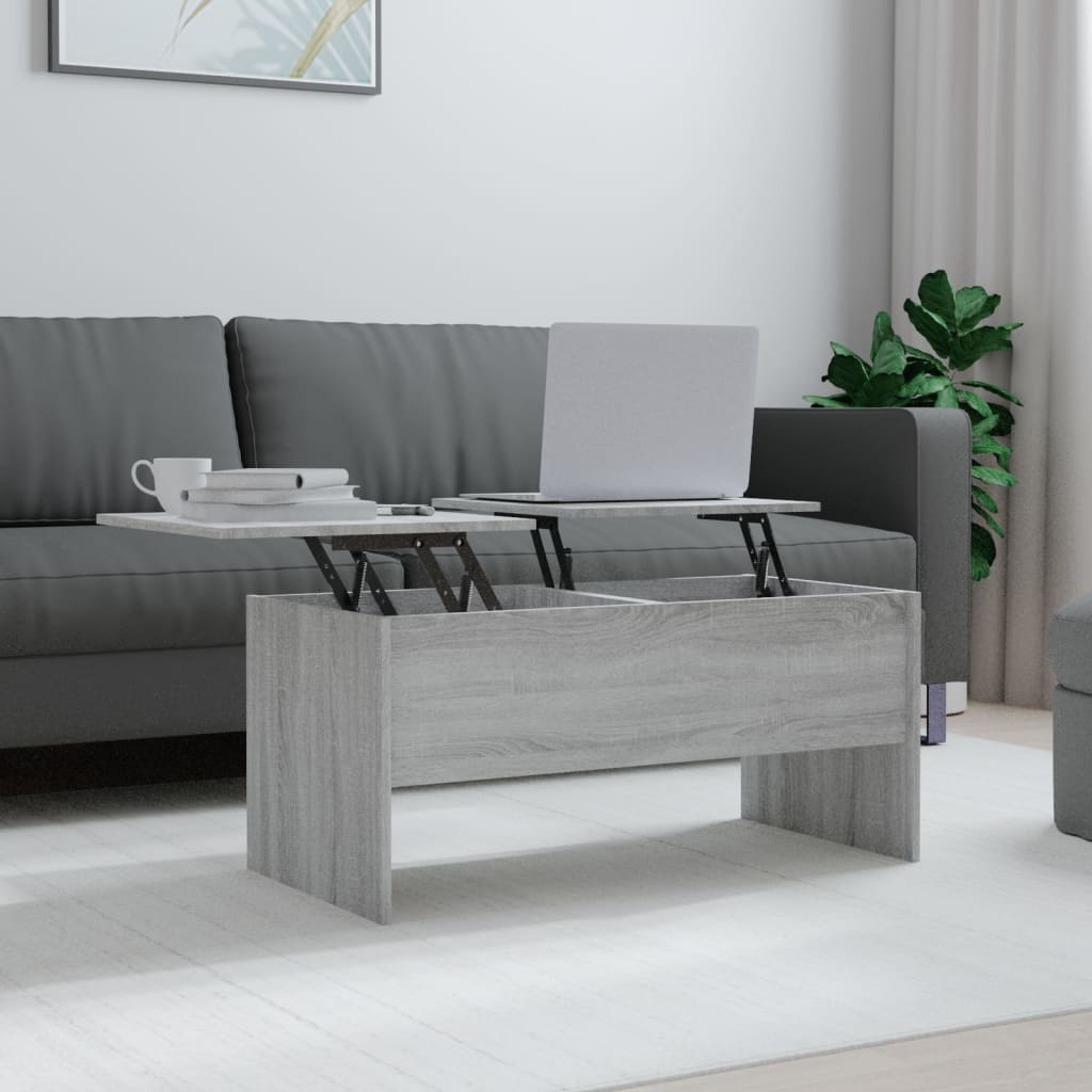 Berkfield Coffee Table Grey Sonoma 102x50.5x46.5 cm Engineered Wood