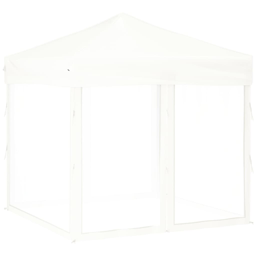 Berkfield Folding Party Tent with Sidewalls White 2x2 m