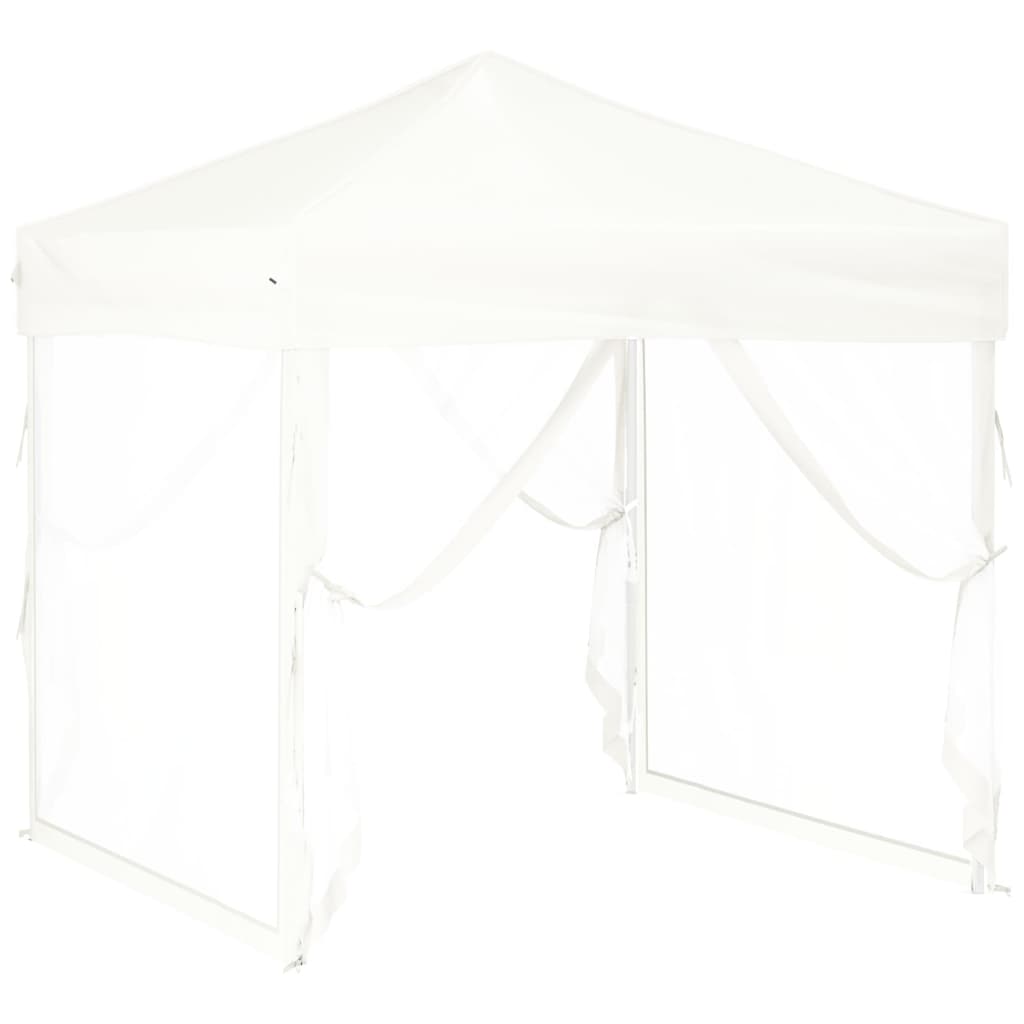 Berkfield Folding Party Tent with Sidewalls White 2x2 m