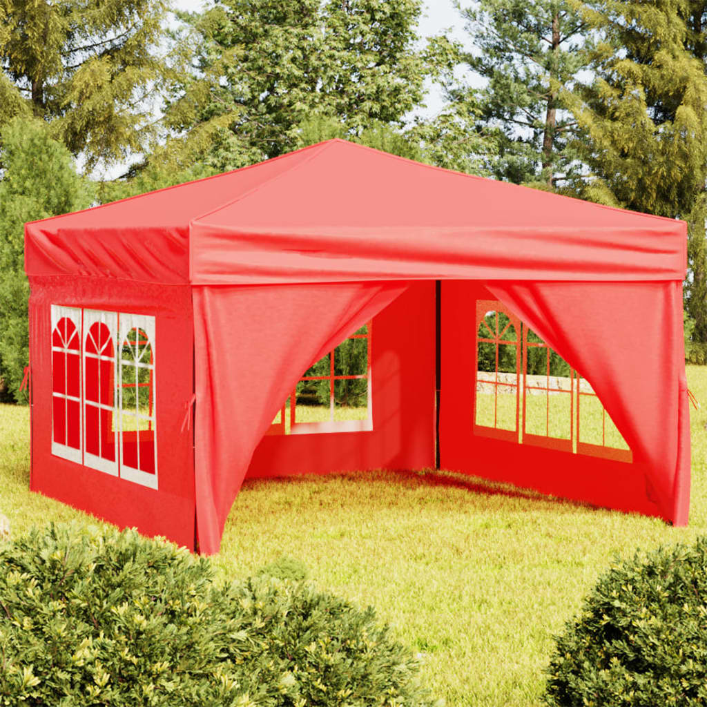 Berkfield Folding Party Tent with Sidewalls Red 3x3 m