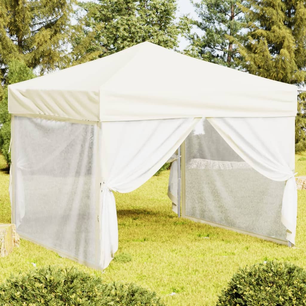 Berkfield Folding Party Tent with Sidewalls Cream 3x3 m