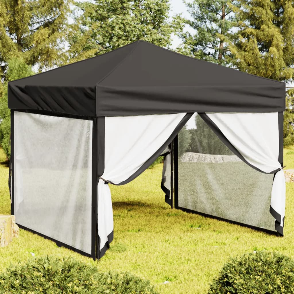 Berkfield Folding Party Tent with Sidewalls Anthracite 3x3 m