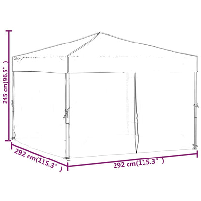 Berkfield Folding Party Tent with Sidewalls White 3x3 m