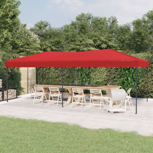 Berkfield Folding Party Tent Red 3x6 m