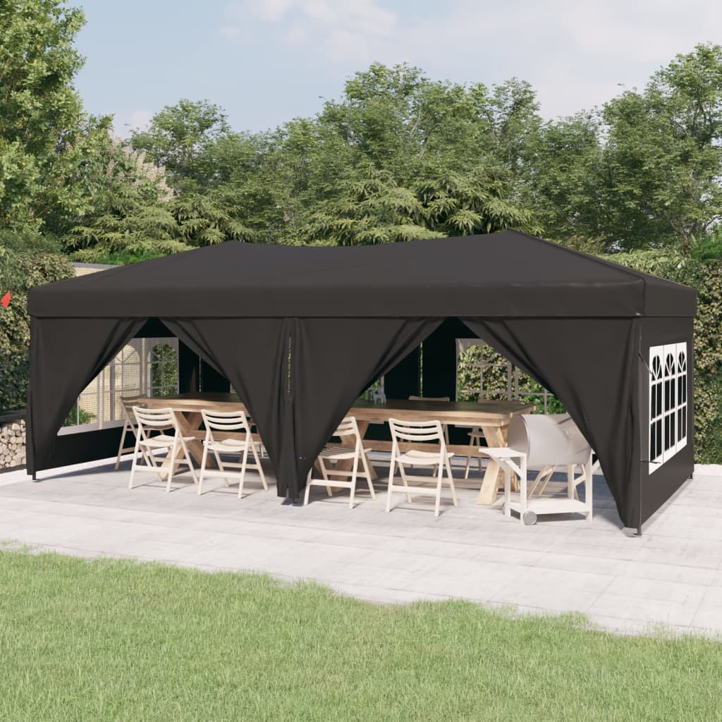 Berkfield Folding Party Tent with Sidewalls Anthracite 3x6 m