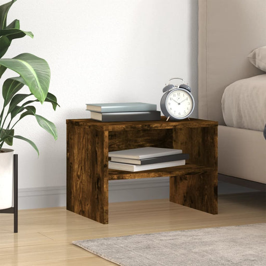 Berkfield Bedside Cabinet Smoked Oak 40x30x30 cm Engineered Wood