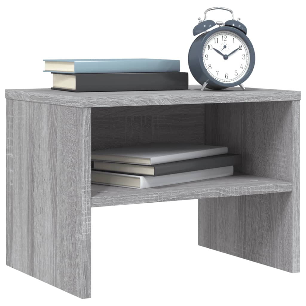 Berkfield Bedside Cabinet Grey Sonoma 40x30x30 cm Engineered Wood