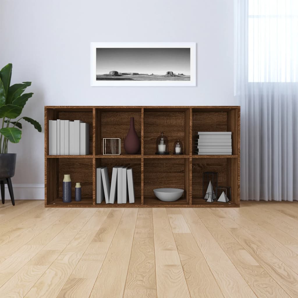 Berkfield Book Cabinet/Sideboard Brown Oak 66x30x130 cm Engineered Wood