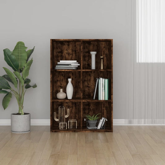 Berkfield Book Cabinet/Sideboard Smoked Oak 66x30x98 cm Engineered Wood