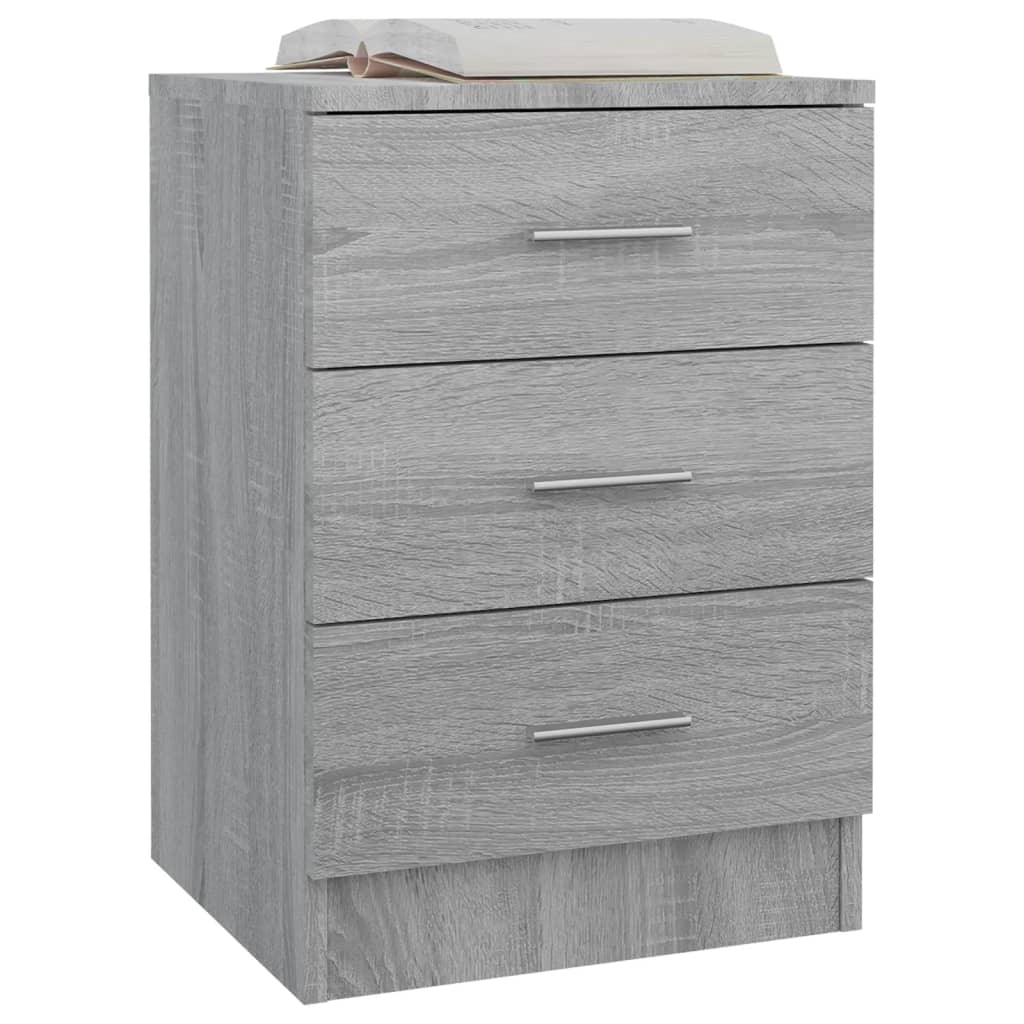 Berkfield Bedside Cabinet Grey Sonoma 38x35x56 cm Engineered Wood