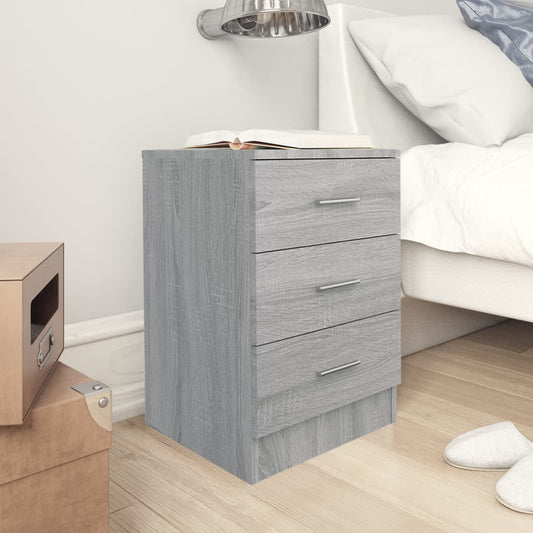 Berkfield Bedside Cabinet Grey Sonoma 38x35x56 cm Engineered Wood