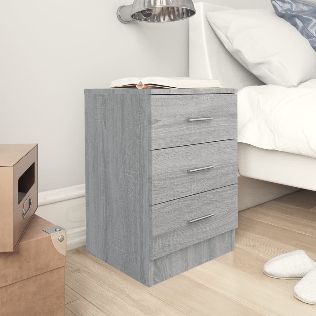 Berkfield Bedside Cabinets 2 pcs Grey Sonoma 38x35x56 cm Engineered Wood