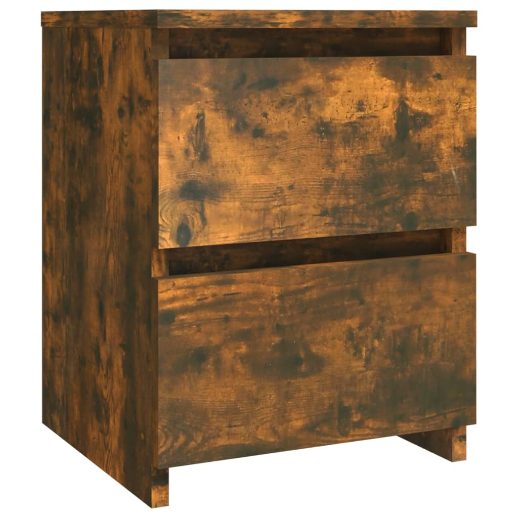 Berkfield Bedside Cabinets 2 pcs Smoked Oak 30x30x40 cm Engineered Wood