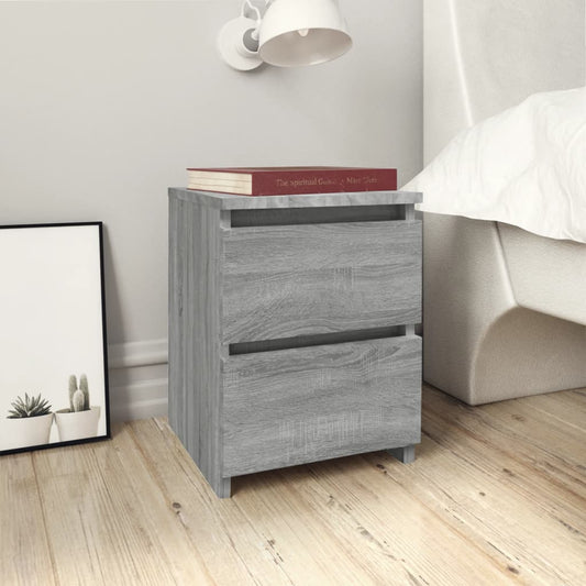 Berkfield Bedside Cabinet Grey Sonoma 30x30x40 cm Engineered Wood