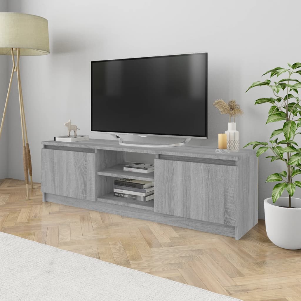 Berkfield TV Cabinet Grey Sonoma 120x30x35.5 cm Engineered Wood