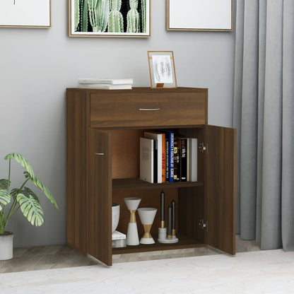 Berkfield Sideboard Brown Oak 60x30x75 cm Engineered Wood