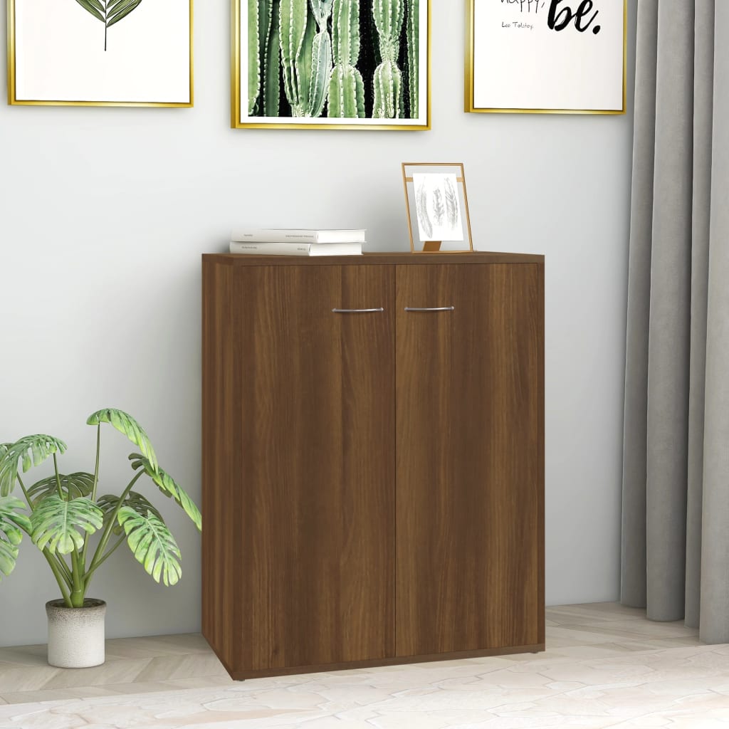 Berkfield Sideboard Brown Oak 60x30x75 cm Engineered Wood