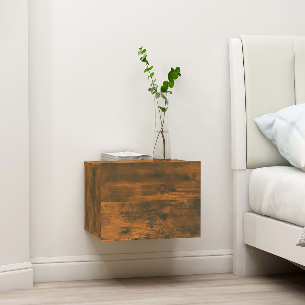 Berkfield Bedside Cabinets 2 pcs Smoked Oak 40x30x30 cm Engineered Wood