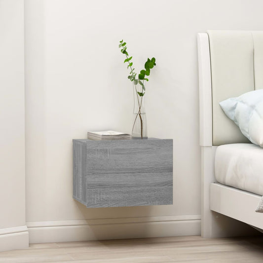 Berkfield Bedside Cabinets Grey Sonoma 40x30x30 cm Engineered Wood