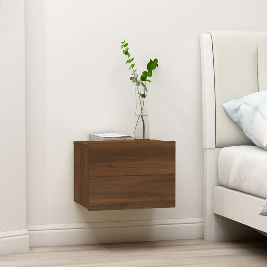 Berkfield Bedside Cabinets Brown Oak 40x30x30 cm Engineered Wood